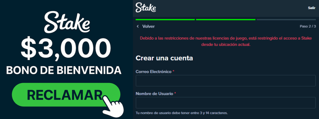Bonificaciones por registrarse en Stake