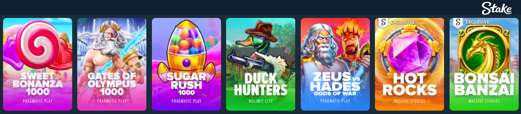 Tragaperras en línea en Stake Casino