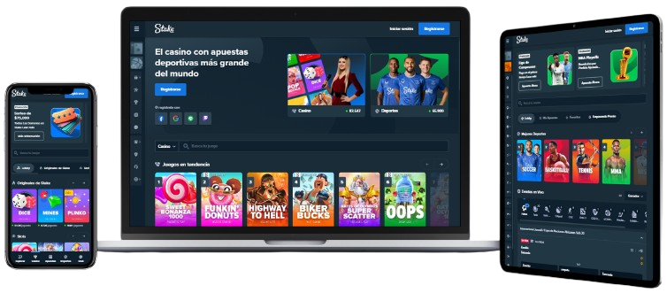 Aplicación Stake en Desktop, Tablet, iphone